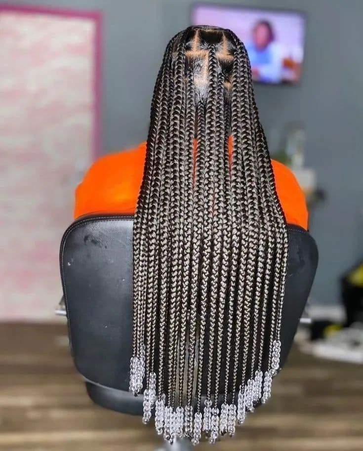 Box Braids With Beads
