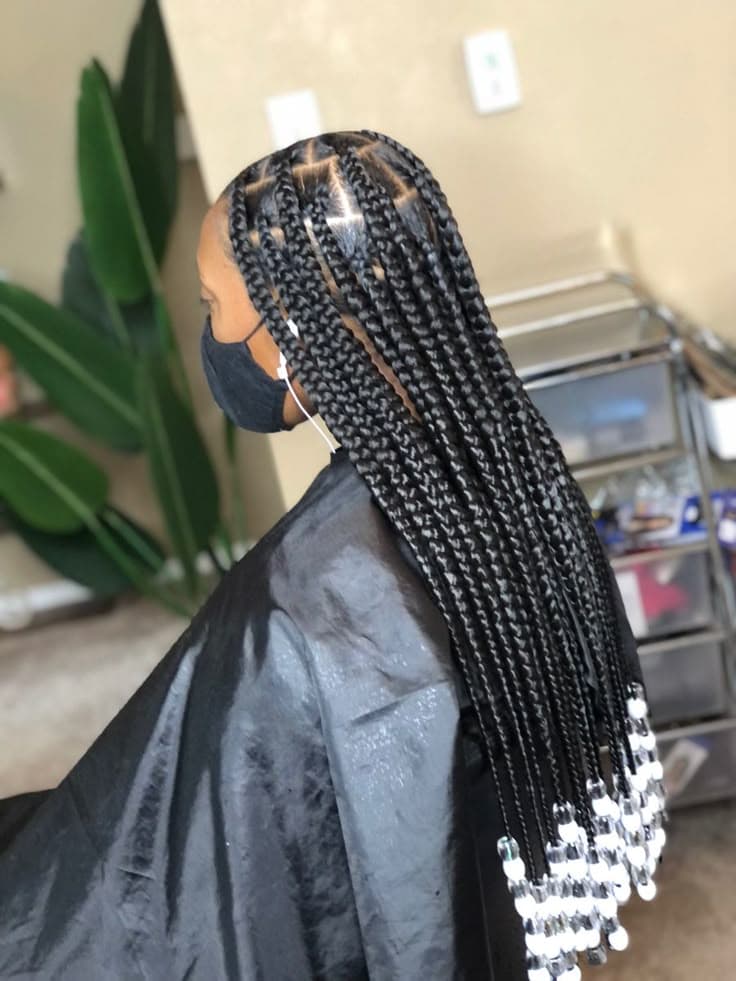 Box Braids With Beads