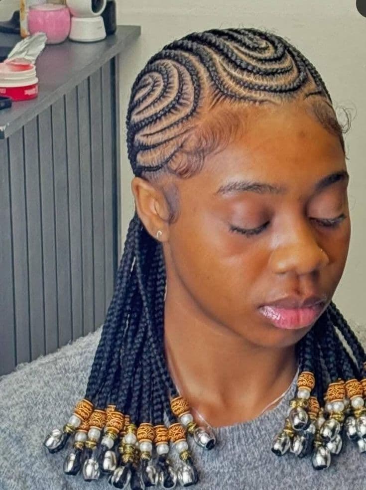 Pencil Braids With Beads
