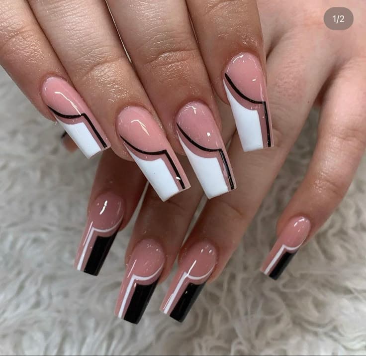 Side French Nails